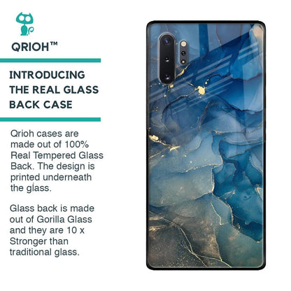Blue Cool Marble Glass Case for Samsung Galaxy Note 10 Plus