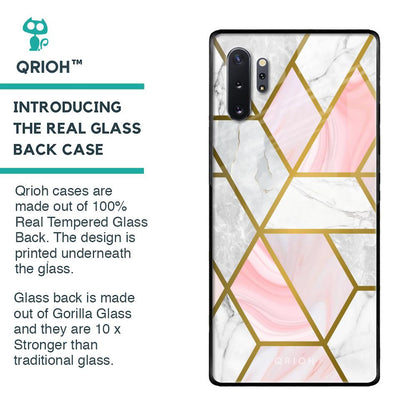 Geometrical Marble Glass Case for Samsung Galaxy Note 10 Plus