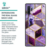 Purple Rhombus Marble Glass Case for Samsung Galaxy Note 10 Plus