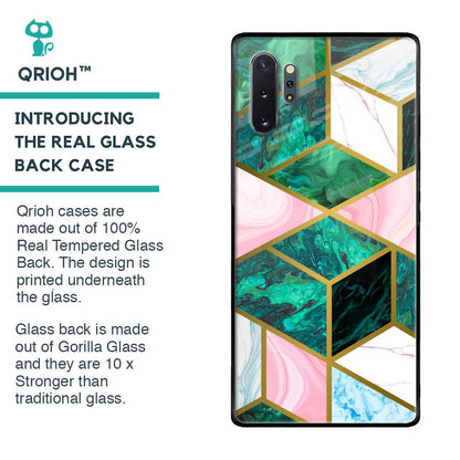 Seamless Green Marble Glass Case for Samsung Galaxy Note 10 Plus