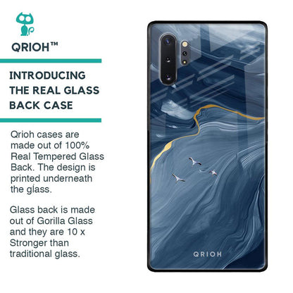 Deep Ocean Marble Glass Case for Samsung Galaxy Note 10 Plus