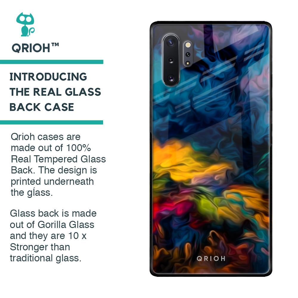 Multicolor Oil Painting Glass Case for Samsung Galaxy Note 10 Plus