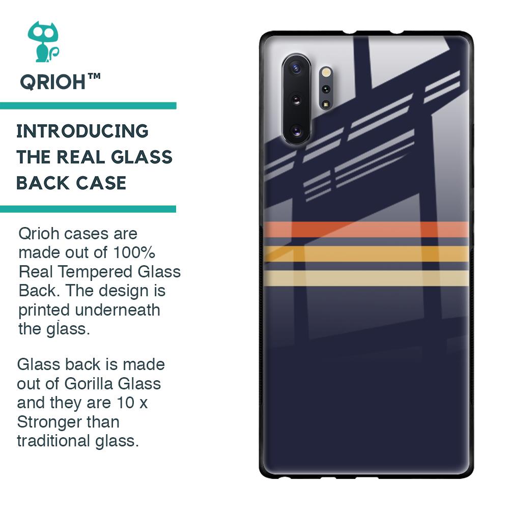 Tricolor Stripes Glass Case For Samsung Galaxy Note 10 Plus