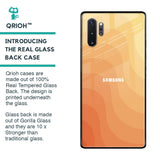 Orange Curve Pattern Glass Case for Samsung Galaxy Note 10 Plus