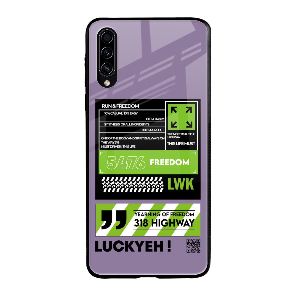 Run & Freedom Samsung Galaxy A30s Glass Back Cover Online
