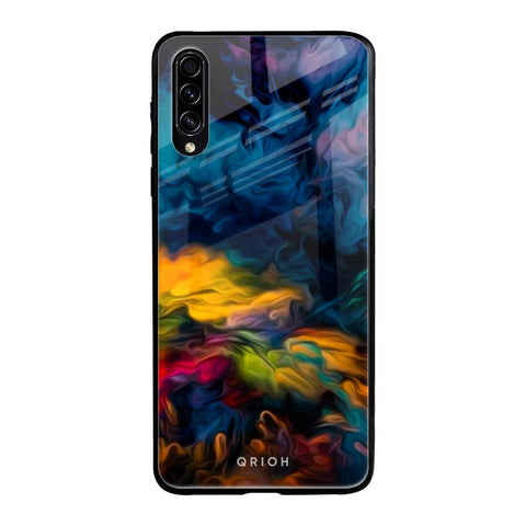 Multicolor Oil Painting Samsung Galaxy A30s Glass Back Cover Online