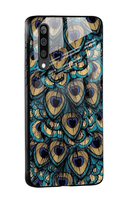 Peacock Feathers Glass case for Samsung Galaxy A30s