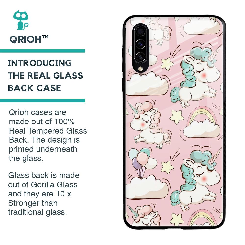 Balloon Unicorn Glass case for Samsung Galaxy A30s