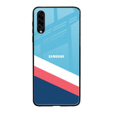 Pink & White Stripes Samsung Galaxy A30s Glass Back Cover Online