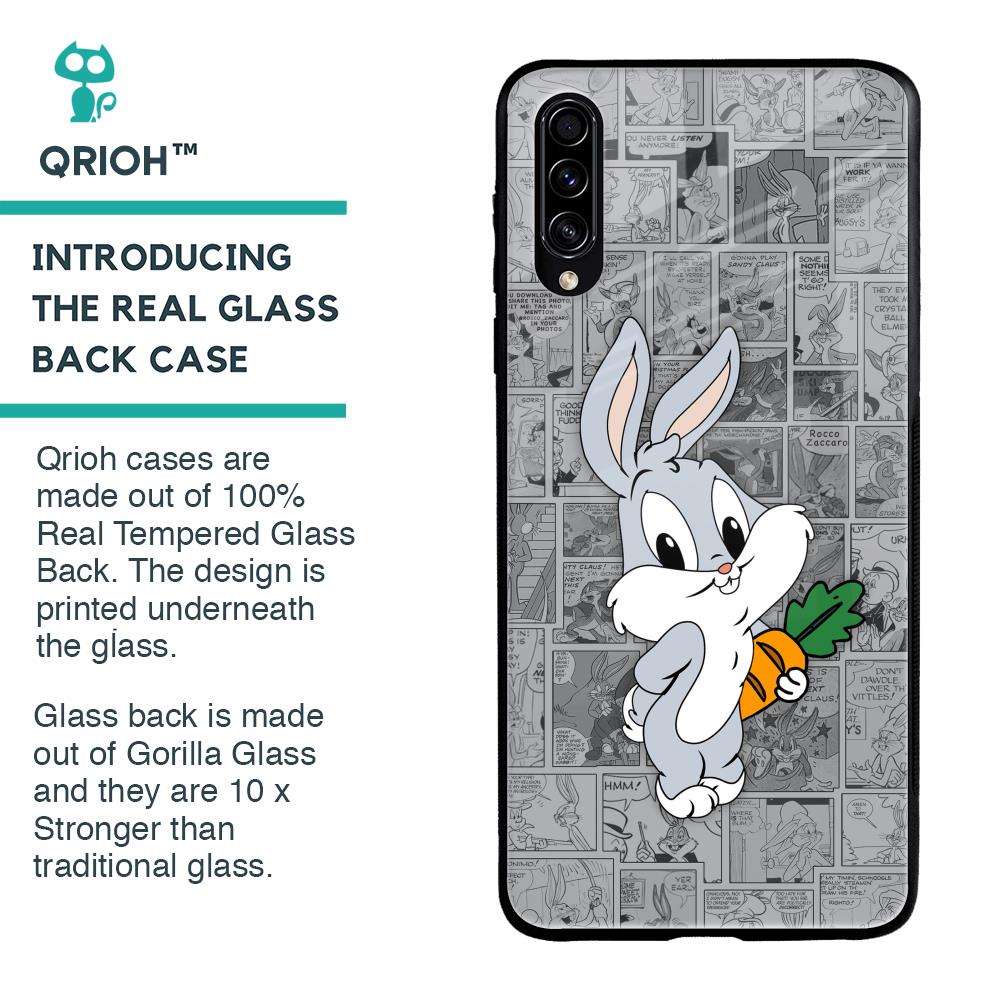 Cute Baby Bunny Glass Case for Samsung Galaxy A30s