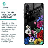 Rose Flower Bunch Art Glass Case for Samsung Galaxy A30s