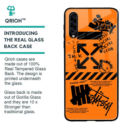 Anti Social Club Glass Case for Samsung Galaxy A30s