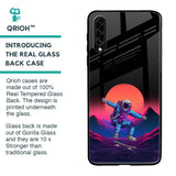 Retro Astronaut Glass Case for Samsung Galaxy A30s