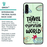 Travel Stamps Glass Case for Samsung Galaxy A30s