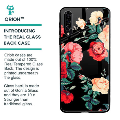 Floral Bunch Glass Case For Samsung Galaxy A30s