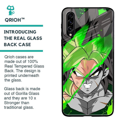 Anime Green Splash Glass Case for Samsung Galaxy A30s