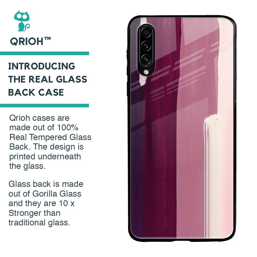 Brush Stroke Art Glass Case for Samsung Galaxy A30s