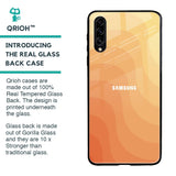 Orange Curve Pattern Glass Case for Samsung Galaxy A30s