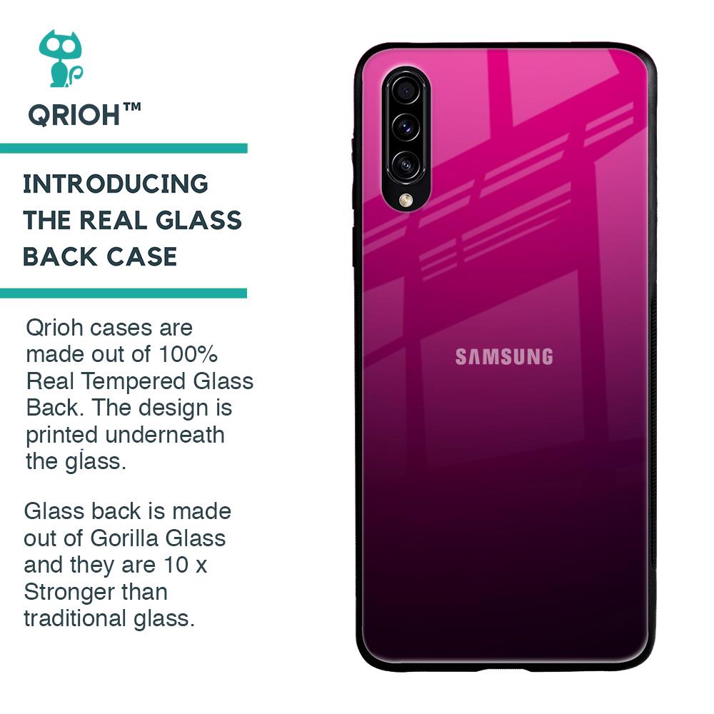 Purple Ombre Pattern Glass Case for Samsung Galaxy A30s