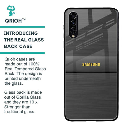 Grey Metallic Glass Case For Samsung Galaxy A30s