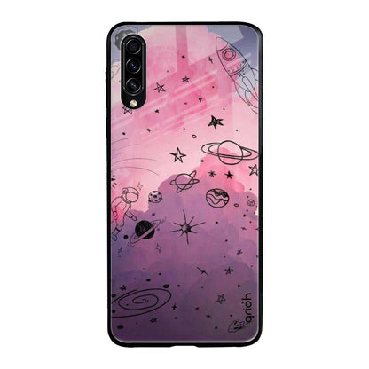 Space Doodles Samsung Galaxy A50s Glass Back Cover Online