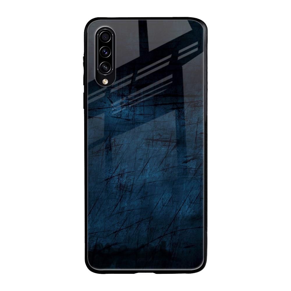 Dark Blue Grunge Samsung Galaxy A50s Glass Back Cover Online