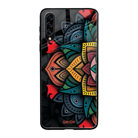 Retro Gorgeous Flower Samsung Galaxy A50s Glass Back Cover Online