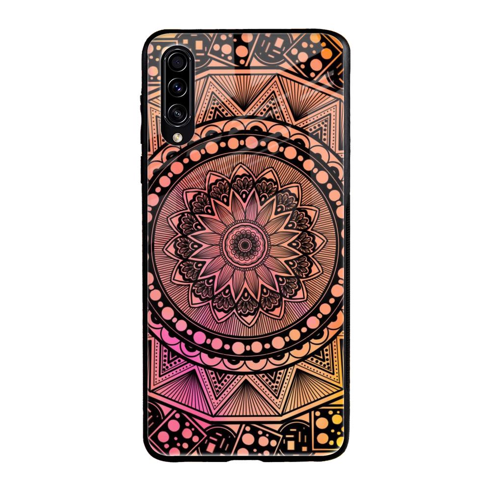 Floral Mandala Samsung Galaxy A50s Glass Back Cover Online