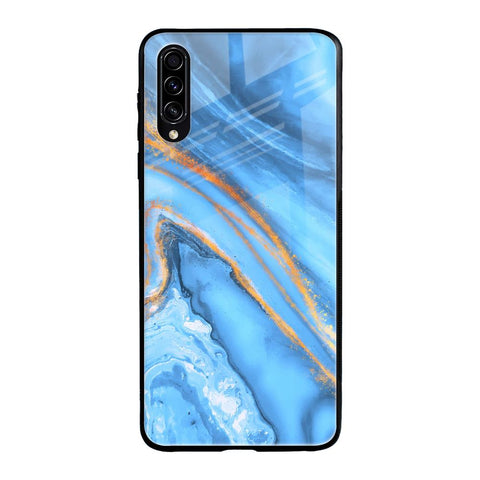Vibrant Blue Marble Samsung Galaxy A50s Glass Back Cover Online