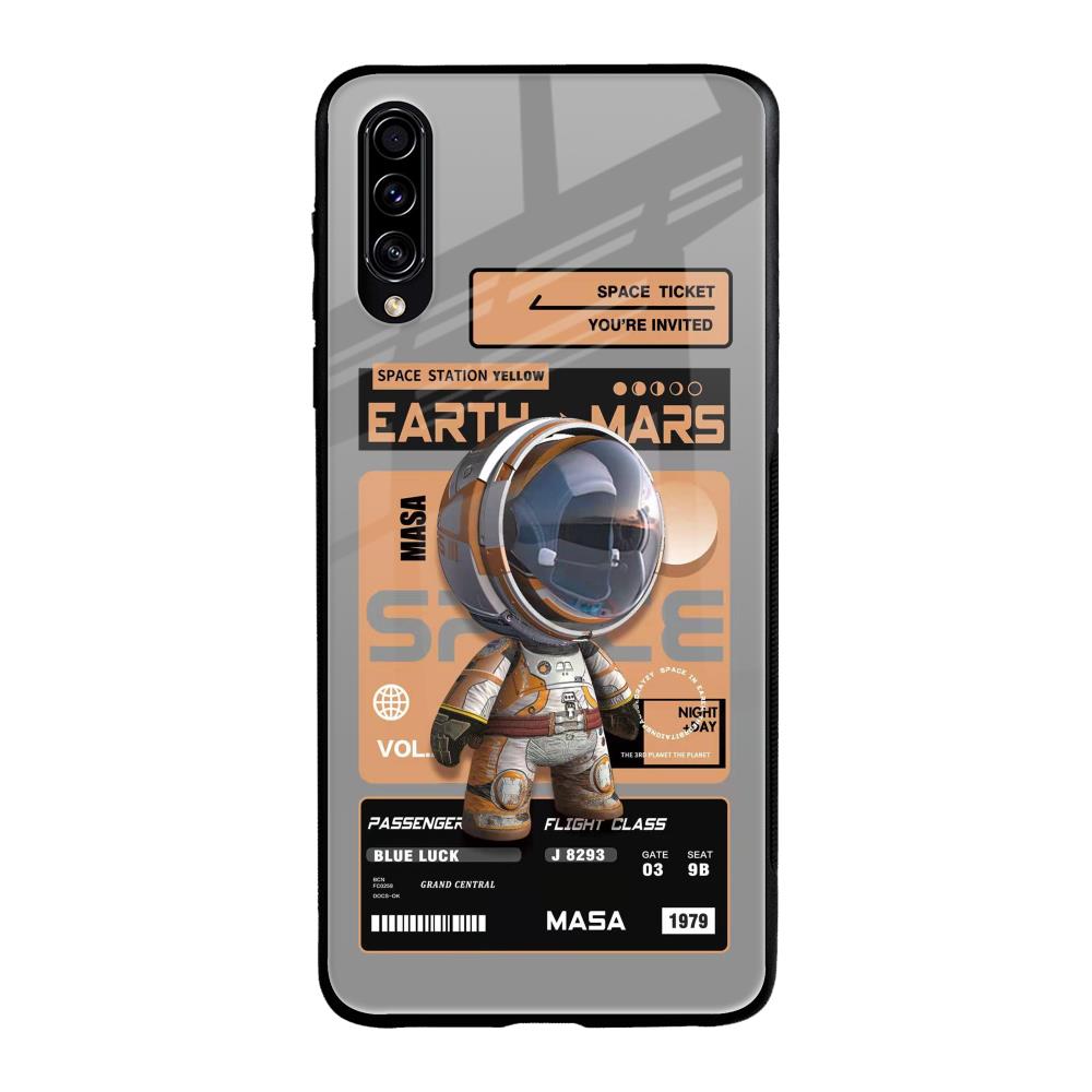 Space Ticket Samsung Galaxy A50s Glass Back Cover Online