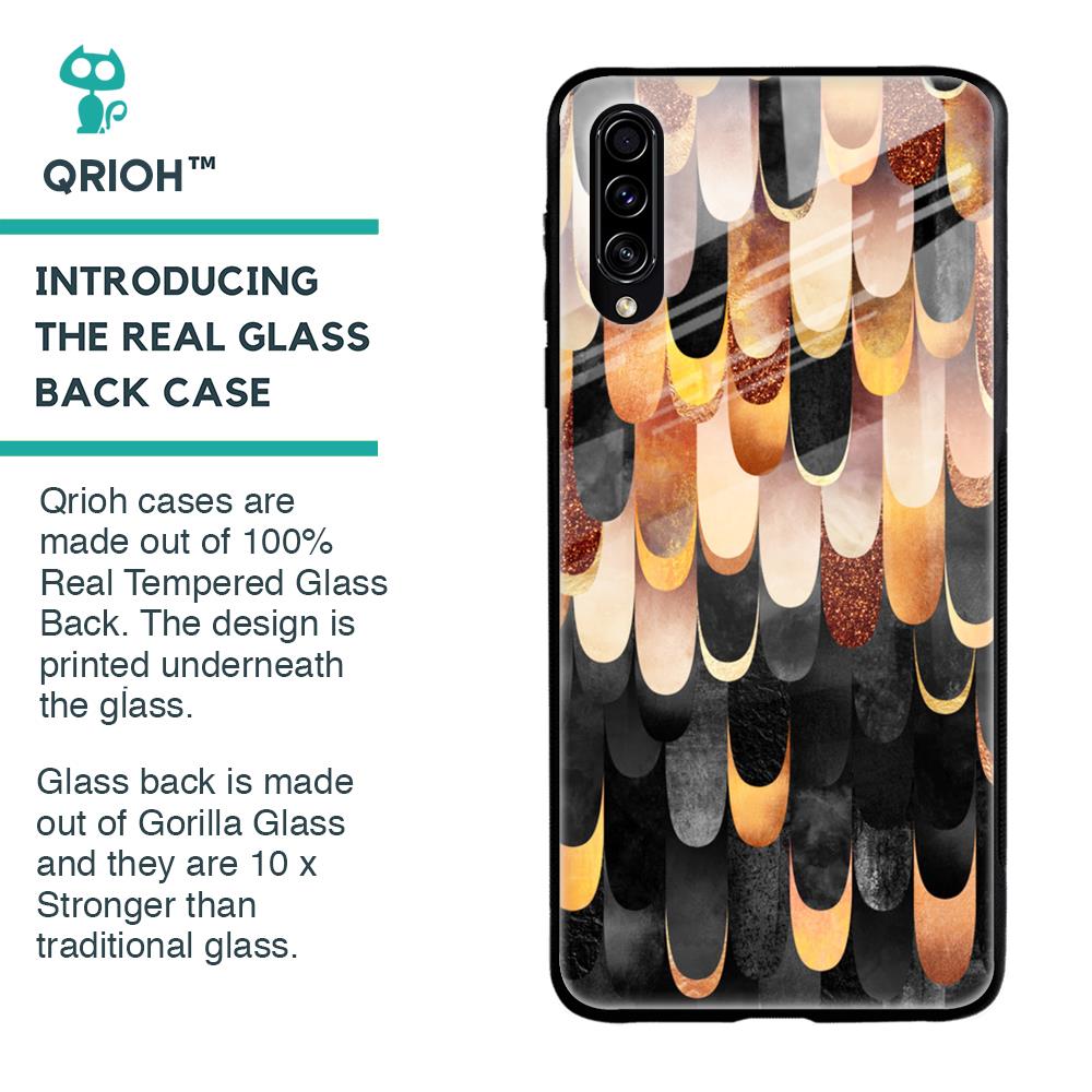 Bronze Abstract Glass Case for Samsung Galaxy A50s