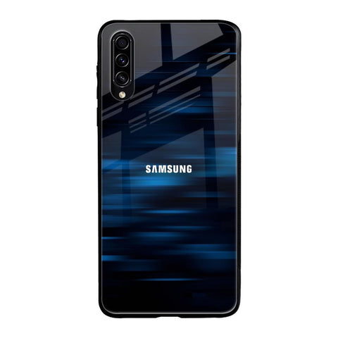 Blue Rough Abstract Samsung Galaxy A50s Glass Back Cover Online