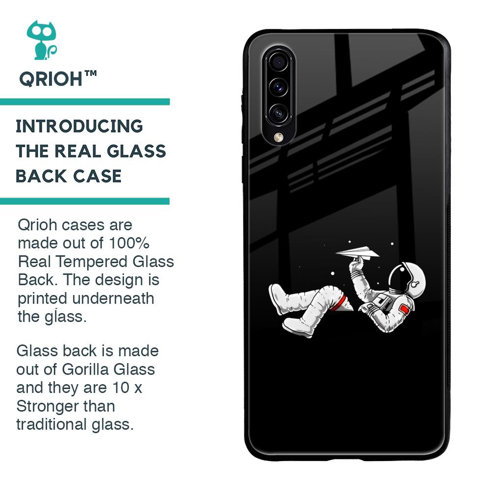 Space Traveller Glass Case for Samsung Galaxy A50s