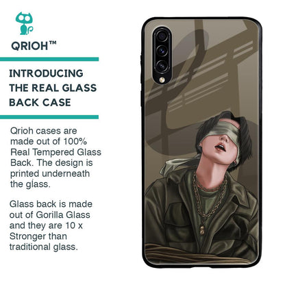 Blind Fold Glass Case for Samsung Galaxy A50s