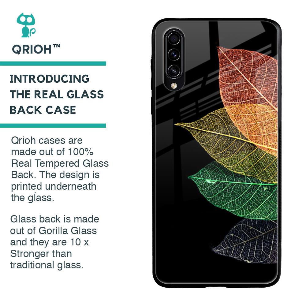 Colorful Leaves Glass Case for Samsung Galaxy A50s