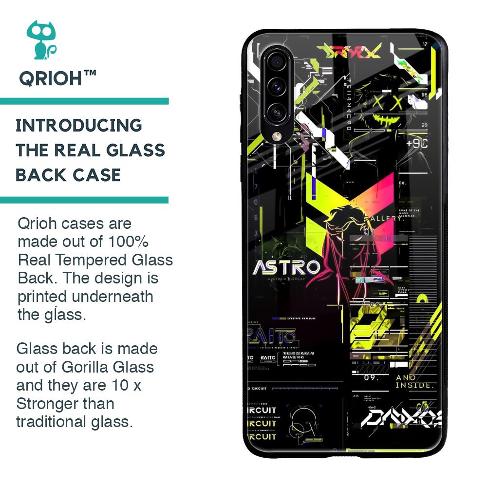 Astro Glitch Glass Case for Samsung Galaxy A50s