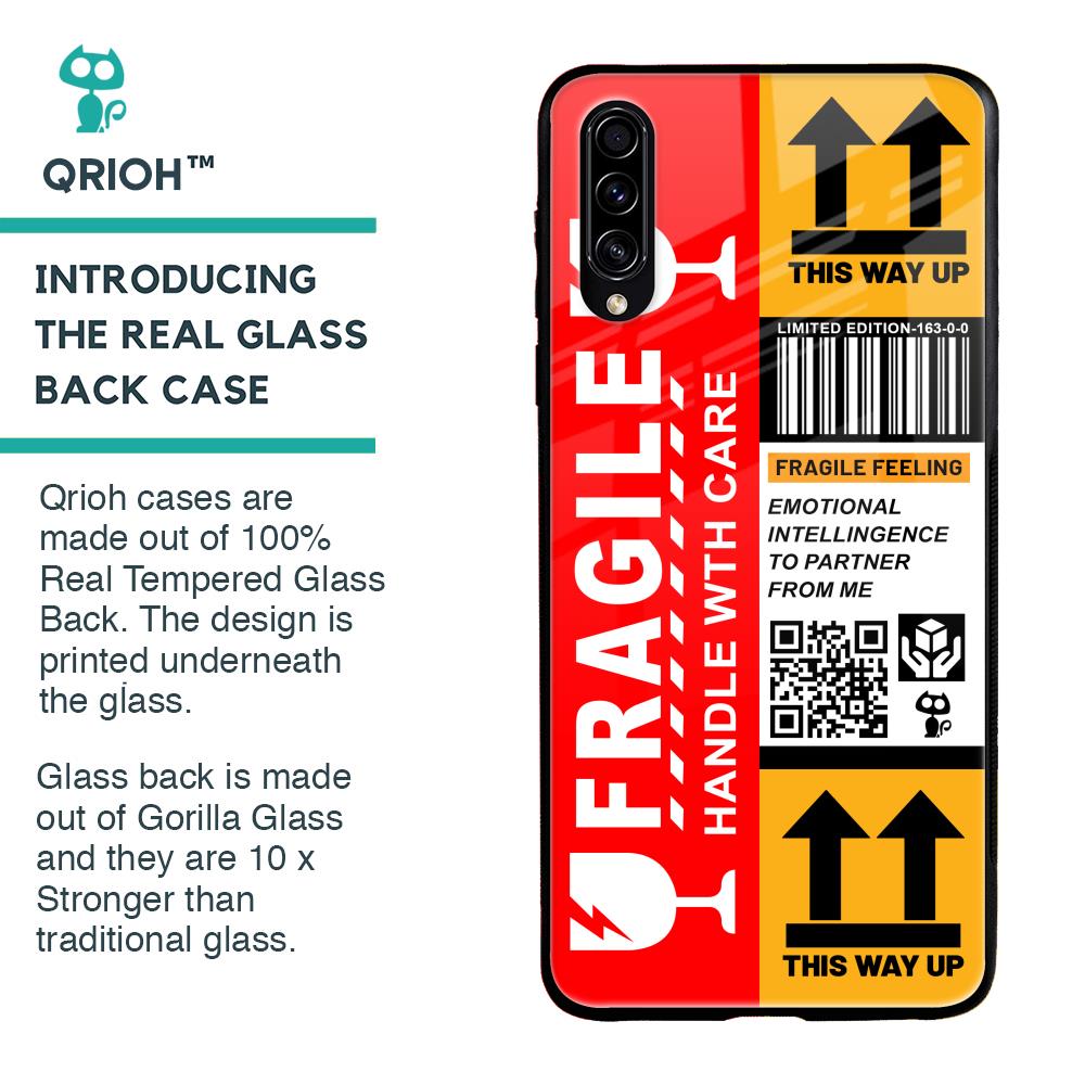 Handle With Care Glass Case for Samsung Galaxy A50s