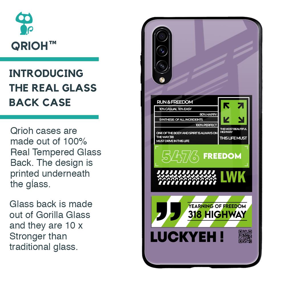 Run & Freedom Glass Case for Samsung Galaxy A50s