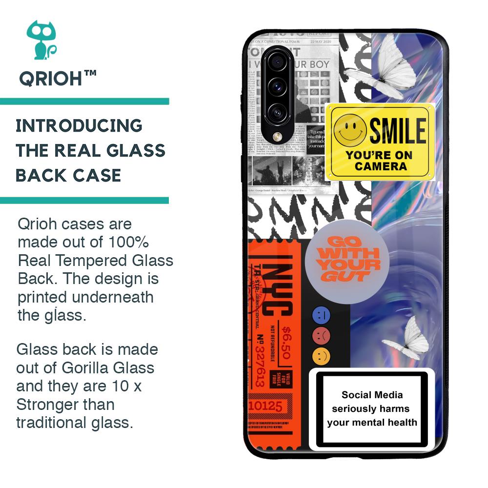 Smile for Camera Glass Case for Samsung Galaxy A50s