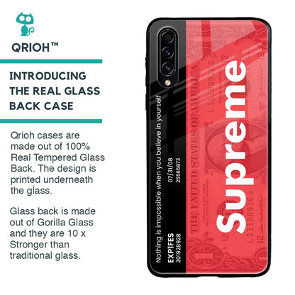 Supreme Ticket Glass Case for Samsung Galaxy A50s