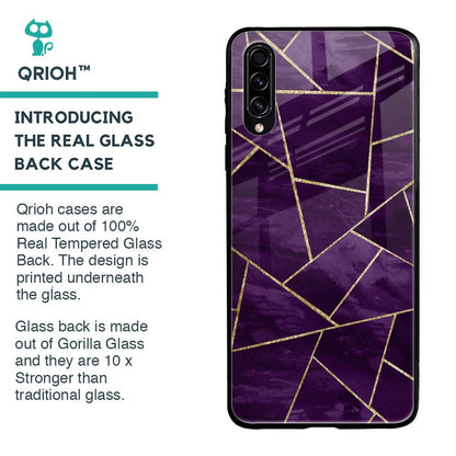 Geometric Purple Glass Case For Samsung Galaxy A50s