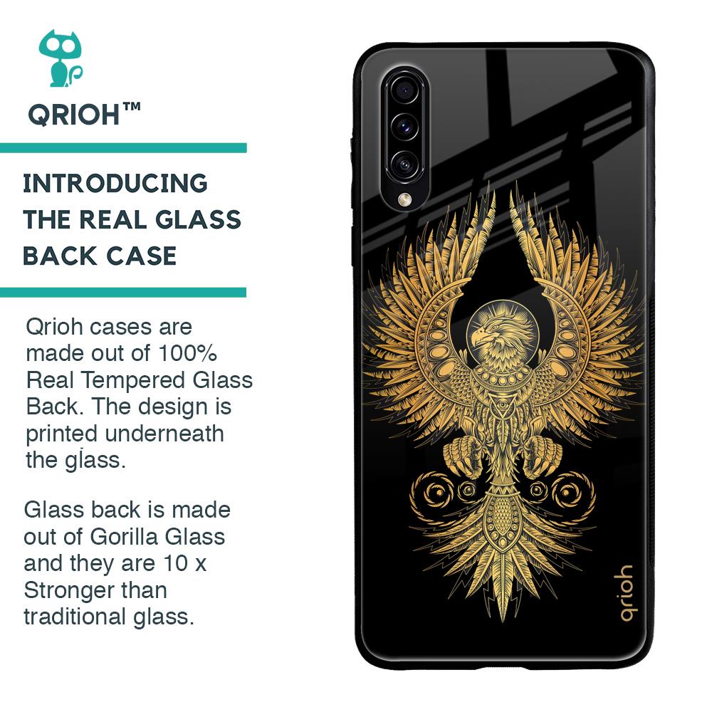 Mythical Phoenix Art Glass Case for Samsung Galaxy A50s