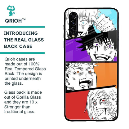 Anime Sketch Glass Case for Samsung Galaxy A50s