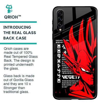 Red Vegeta Glass Case for Samsung Galaxy A50s