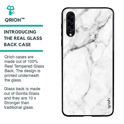 Modern White Marble Glass case for Samsung Galaxy A50s