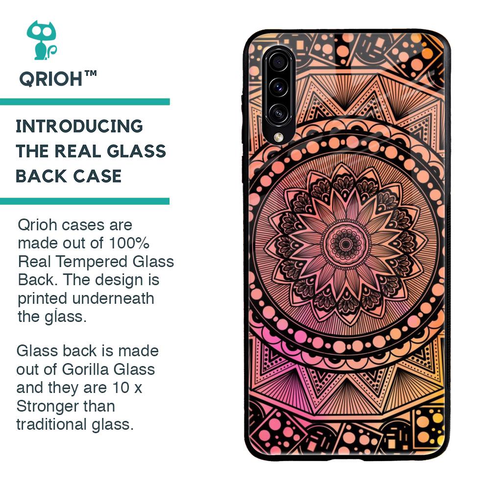 Floral Mandala Glass Case for Samsung Galaxy A50s