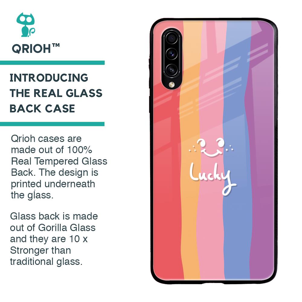 Lucky Abstract Glass Case for Samsung Galaxy A50s