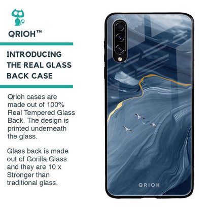 Deep Ocean Marble Glass Case for Samsung Galaxy A50s