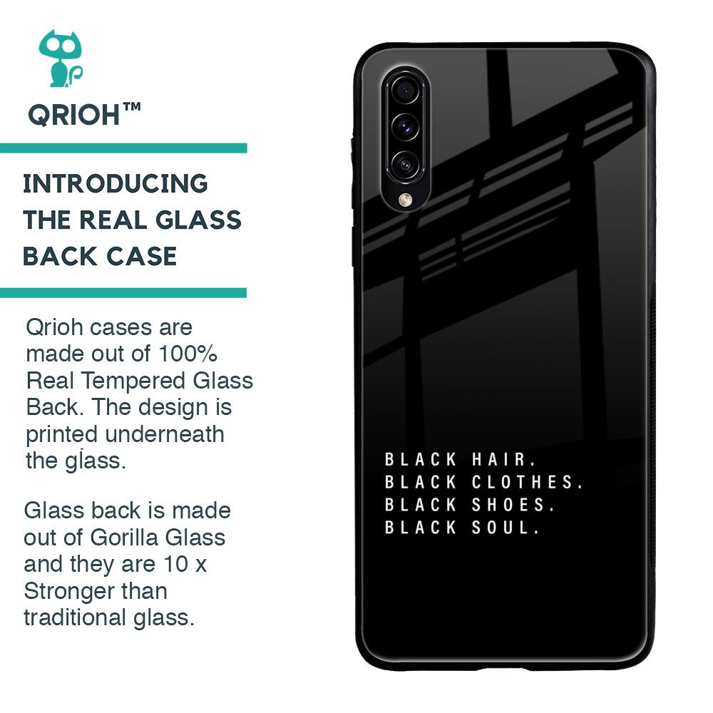 Black Soul Glass Case for Samsung Galaxy A50s