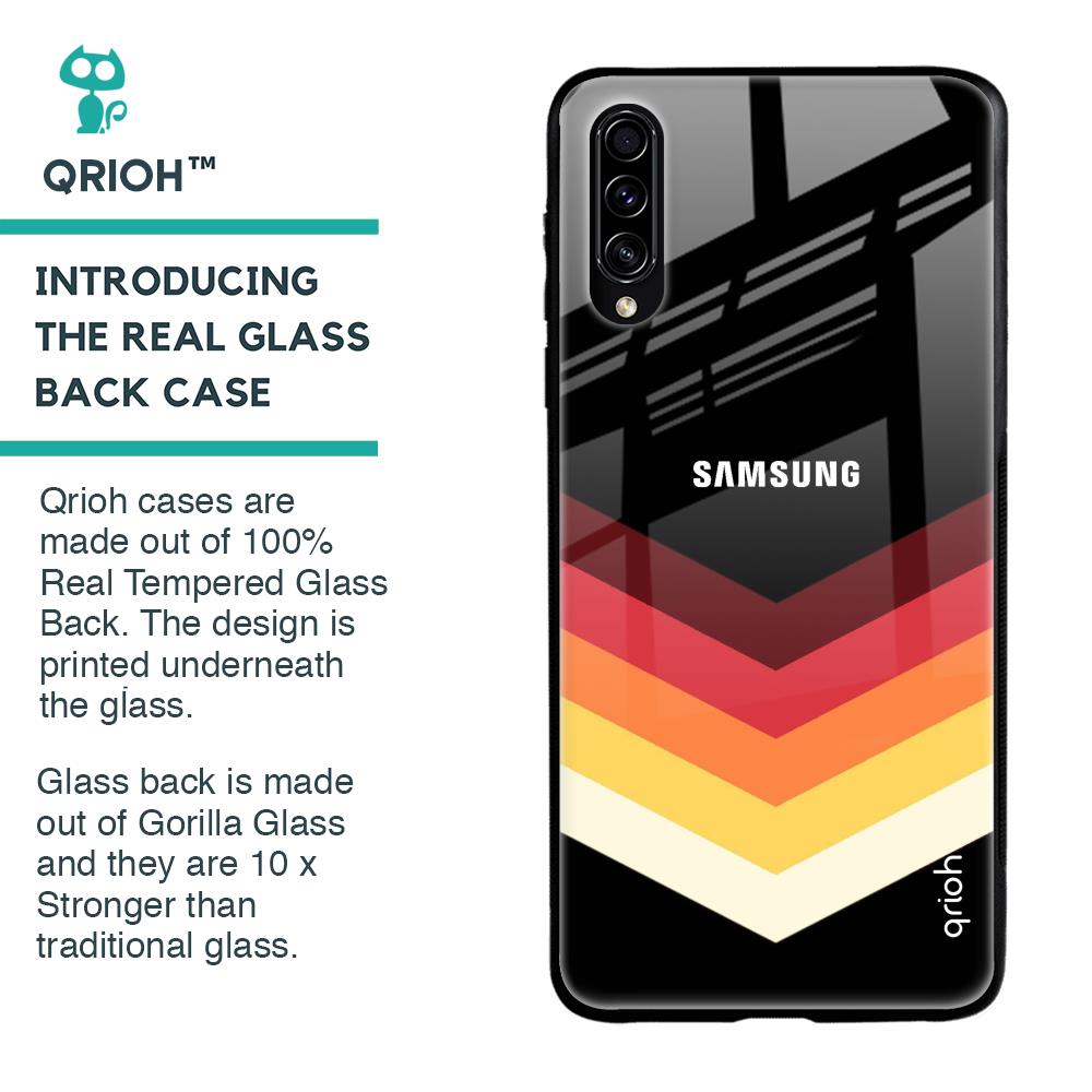 Abstract Arrow Pattern Glass Case For Samsung Galaxy A50s